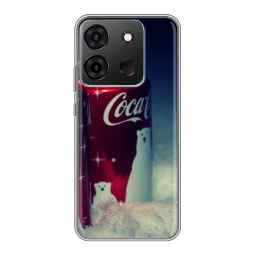 Дизайнерский силиконовый чехол для Infinix Smart 7 Coca-cola