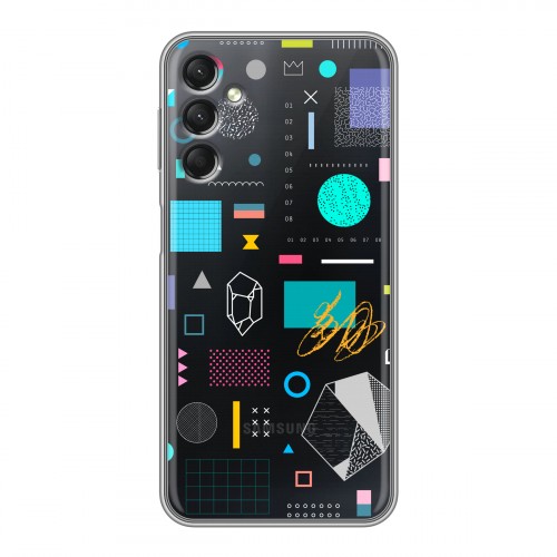 Полупрозрачный дизайнерский пластиковый чехол для Samsung Galaxy A24 4G Абстракции