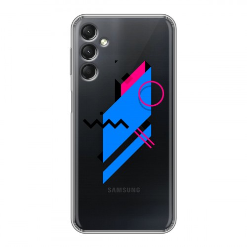 Полупрозрачный дизайнерский пластиковый чехол для Samsung Galaxy A24 4G Абстракции 3