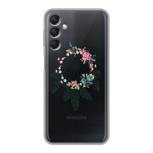 Полупрозрачный дизайнерский пластиковый чехол для Samsung Galaxy A24 4G Прозрачные ловцы снов