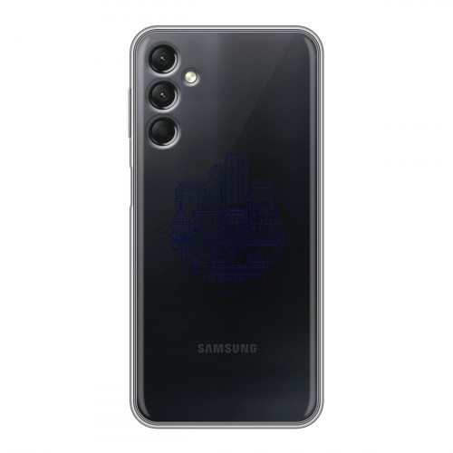 Полупрозрачный дизайнерский пластиковый чехол для Samsung Galaxy A24 4G Прозрачные париж