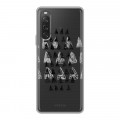 Полупрозрачный дизайнерский пластиковый чехол для Sony Xperia 10 V Абстракции 2