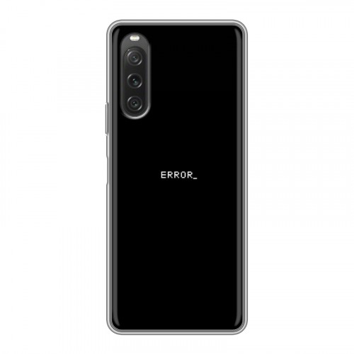 Дизайнерский силиконовый чехол для Sony Xperia 10 V Минимализм на черном