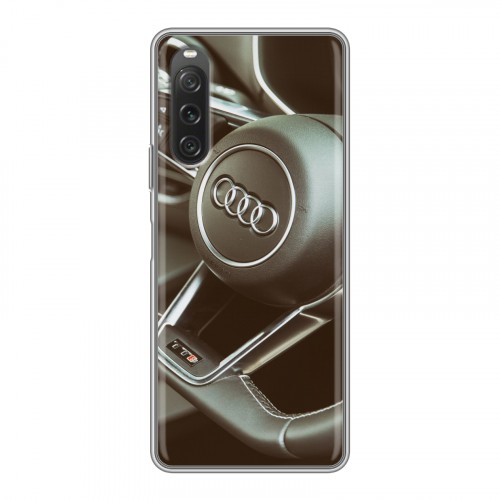 Дизайнерский силиконовый с усиленными углами чехол для Sony Xperia 10 V Audi
