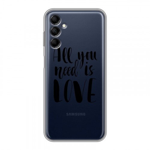 Полупрозрачный дизайнерский силиконовый с усиленными углами чехол для Samsung Galaxy M14 5G Абстракции