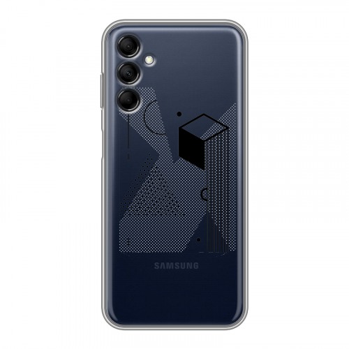 Полупрозрачный дизайнерский силиконовый с усиленными углами чехол для Samsung Galaxy M14 5G Абстракции 1