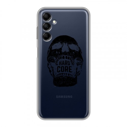Полупрозрачный дизайнерский пластиковый чехол для Samsung Galaxy M14 5G прозрачные черепа 