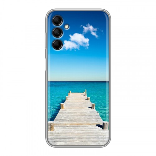 Дизайнерский силиконовый с усиленными углами чехол для Samsung Galaxy M14 5G Пляж