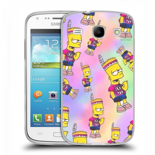 Дизайнерский пластиковый чехол для Samsung Galaxy Core Симпсоны