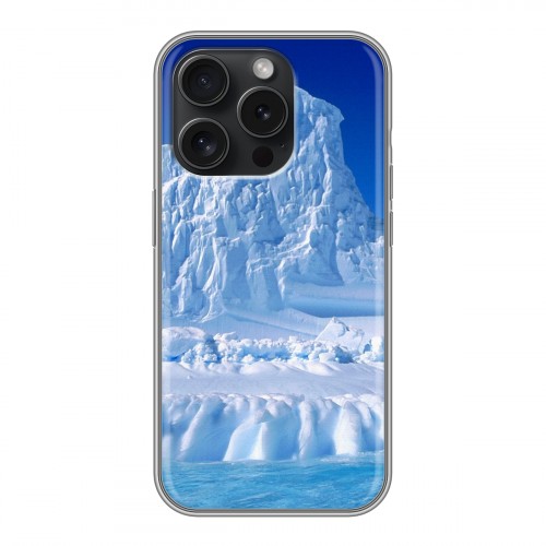 Дизайнерский силиконовый чехол для Iphone 15 Pro Льды