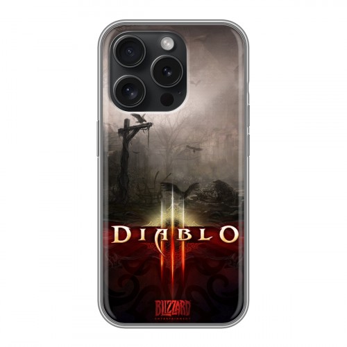 Дизайнерский силиконовый чехол для Iphone 15 Pro Diablo