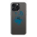 Полупрозрачный дизайнерский пластиковый чехол для Iphone 15 Pro Max Волки