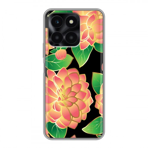 Дизайнерский силиконовый чехол для Huawei Honor X6a Люксовые цветы