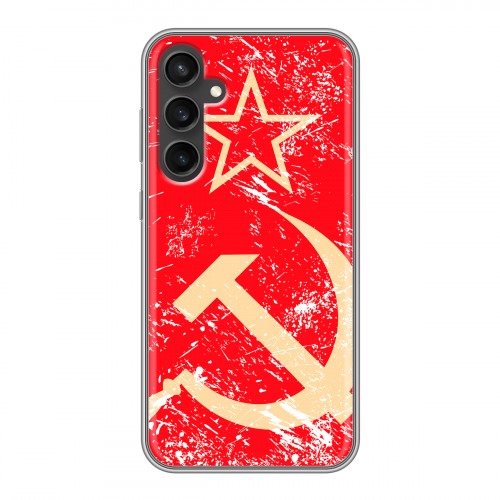 Дизайнерский силиконовый чехол для Samsung Galaxy S23 FE Флаг СССР 