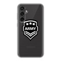 Полупрозрачный дизайнерский силиконовый чехол для Samsung Galaxy S23 FE Армия