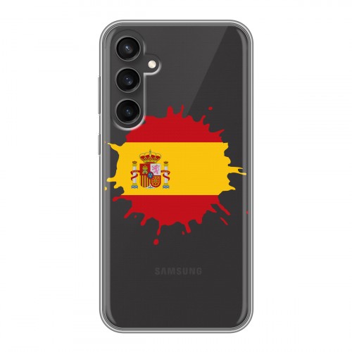 Полупрозрачный дизайнерский пластиковый чехол для Samsung Galaxy S23 FE флаг Испании