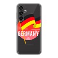 Полупрозрачный дизайнерский силиконовый чехол для Samsung Galaxy S23 FE Флаг Германии