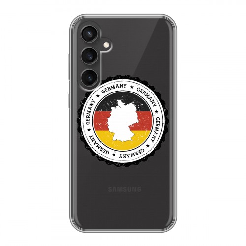 Полупрозрачный дизайнерский силиконовый чехол для Samsung Galaxy S23 FE Флаг Германии
