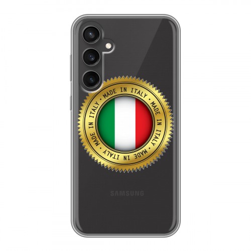 Полупрозрачный дизайнерский пластиковый чехол для Samsung Galaxy S23 FE Флаг Италии