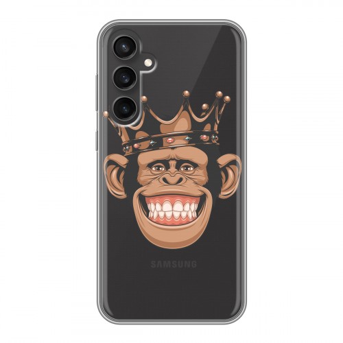 Полупрозрачный дизайнерский силиконовый чехол для Samsung Galaxy S23 FE Прозрачные обезьяны