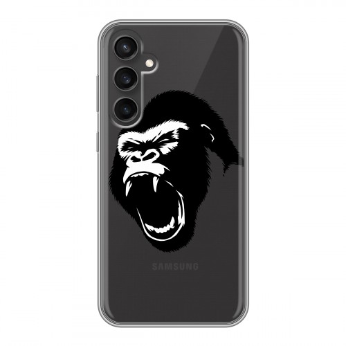 Полупрозрачный дизайнерский пластиковый чехол для Samsung Galaxy S23 FE Прозрачные обезьяны