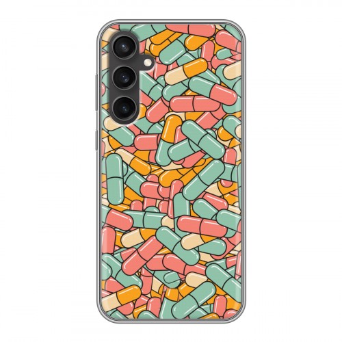 Дизайнерский пластиковый чехол для Samsung Galaxy S23 FE Разноцветные таблетки