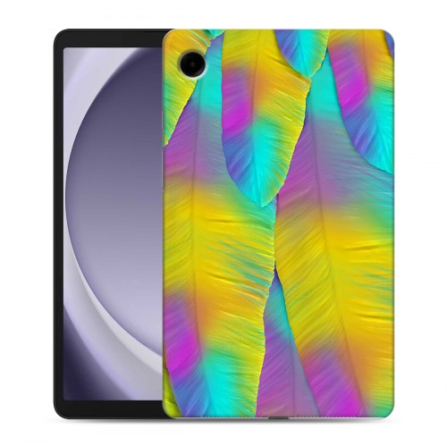 Дизайнерский силиконовый чехол для Samsung Galaxy Tab A9 Контрастные перья
