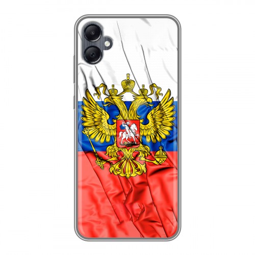 Дизайнерский силиконовый чехол для Samsung Galaxy A05 Российский флаг