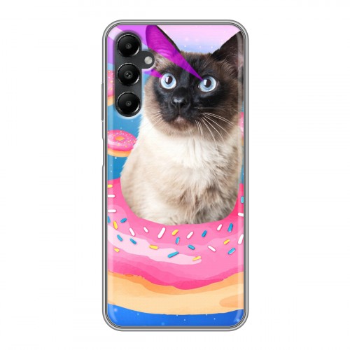 Дизайнерский силиконовый чехол для Samsung Galaxy A05s Космик кошки