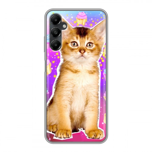 Дизайнерский силиконовый чехол для Samsung Galaxy A05s Космик кошки