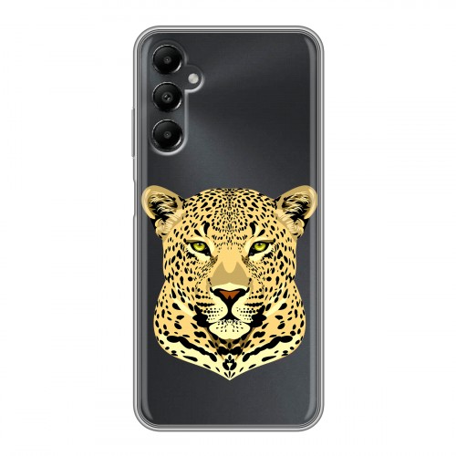 Дизайнерский силиконовый чехол для Samsung Galaxy A05s Прозрачные леопарды