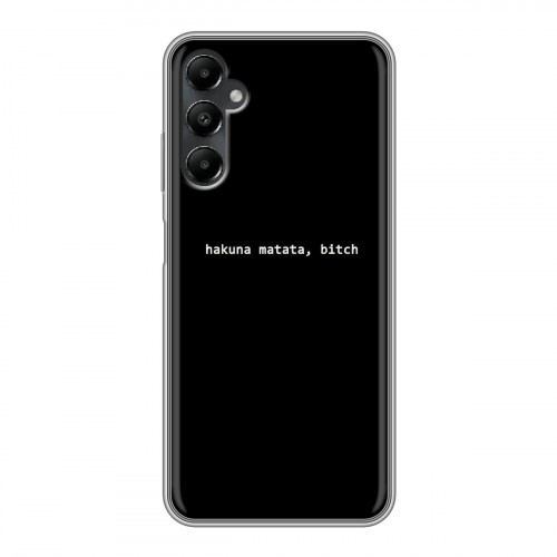 Дизайнерский силиконовый чехол для Samsung Galaxy A05s Черно и кратко