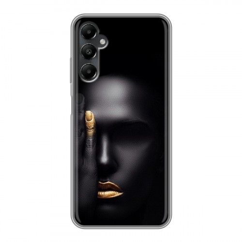Дизайнерский силиконовый чехол для Samsung Galaxy A05s Черное золото