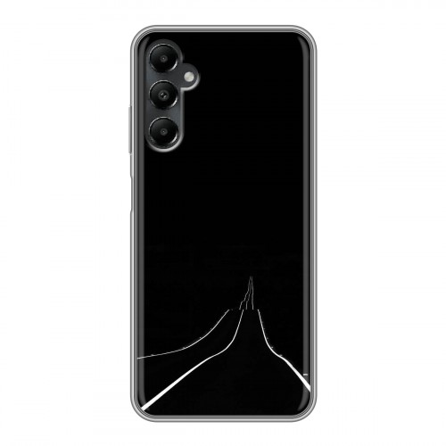 Дизайнерский силиконовый чехол для Samsung Galaxy A05s Минимализм на черном