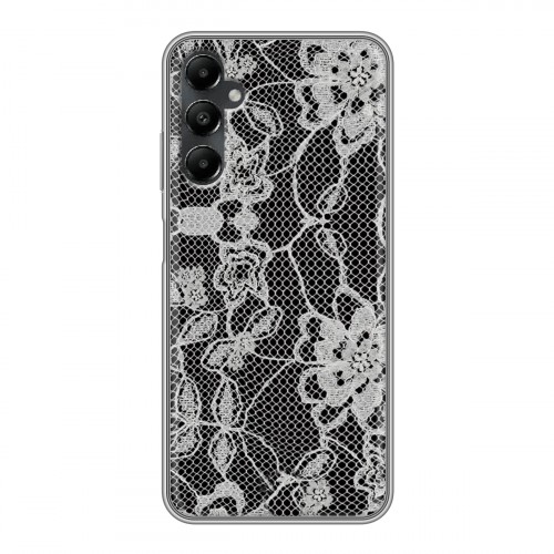 Дизайнерский силиконовый чехол для Samsung Galaxy A05s Черные кружева