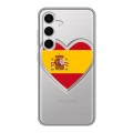 Полупрозрачный дизайнерский пластиковый чехол для Samsung Galaxy S24 флаг Испании