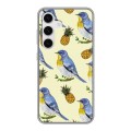 Дизайнерский силиконовый чехол для Samsung Galaxy S24 Птицы и фрукты