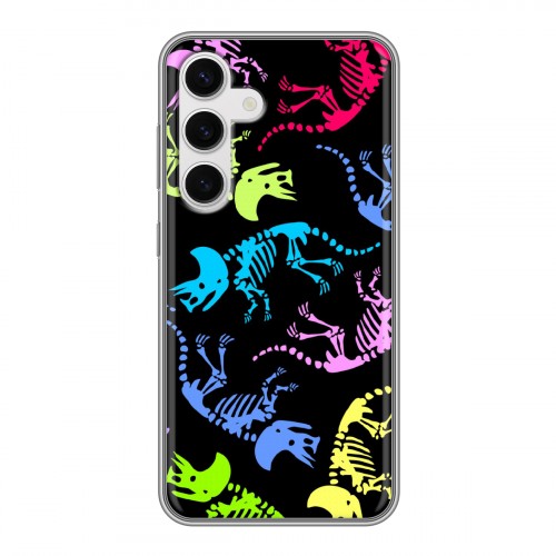 Дизайнерский силиконовый чехол для Samsung Galaxy S24 Узоры динозавров