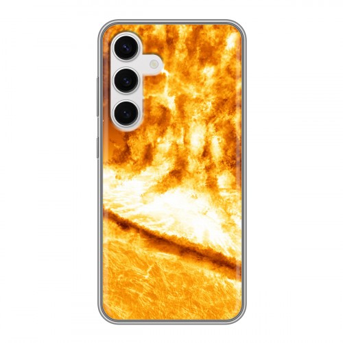 Дизайнерский силиконовый чехол для Samsung Galaxy S24 Солнце