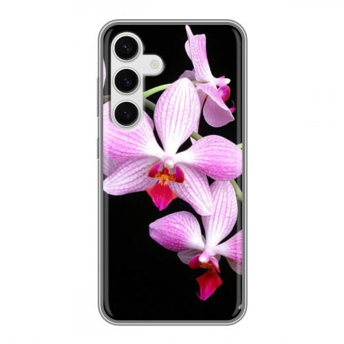 Дизайнерский силиконовый чехол для Samsung Galaxy S24 Орхидеи