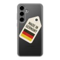 Полупрозрачный дизайнерский пластиковый чехол для Samsung Galaxy S24 Plus Флаг Германии