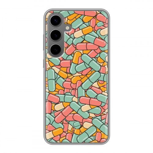 Дизайнерский силиконовый чехол для Samsung Galaxy S24 Plus Разноцветные таблетки