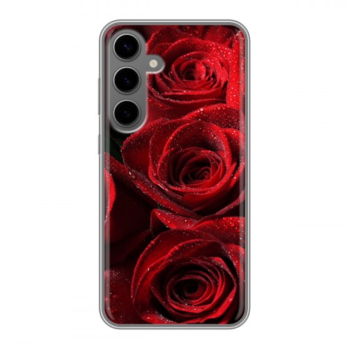 Дизайнерский силиконовый чехол для Samsung Galaxy S24 Plus Розы