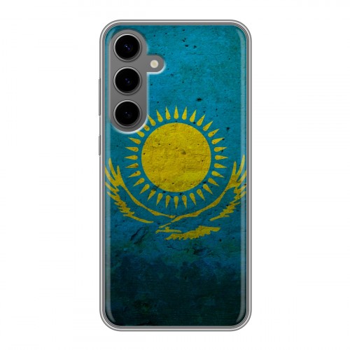 Дизайнерский силиконовый чехол для Samsung Galaxy S24 Plus Флаг Казахстана