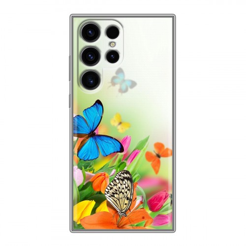 Дизайнерский пластиковый чехол для Samsung Galaxy S24 Ultra Бабочки