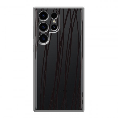 Полупрозрачный дизайнерский пластиковый чехол для Samsung Galaxy S24 Ultra Абстракции 