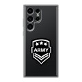 Полупрозрачный дизайнерский силиконовый чехол для Samsung Galaxy S24 Ultra Армия