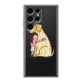 Полупрозрачный дизайнерский пластиковый чехол для Samsung Galaxy S24 Ultra Прозрачные собаки