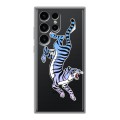 Дизайнерский пластиковый чехол для Samsung Galaxy S24 Ultra Прозрачные леопарды
