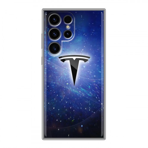 Дизайнерский силиконовый чехол для Samsung Galaxy S24 Ultra Tesla